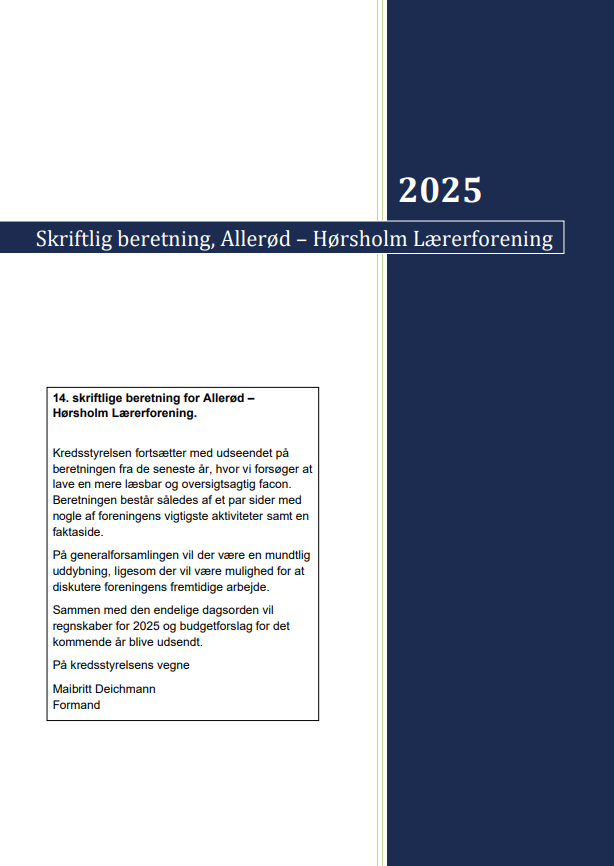 Skriftlig Beretning 2025